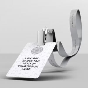 Crachá Personalizado Acrílico 5,5x8,5cm 4x0 / 4x4 Tirante Personalizado Borda Arredondada 