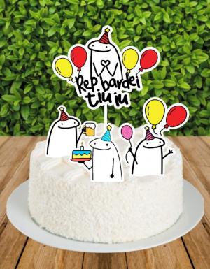 Topo Bolo Tradicional Papel fotografico 180g  4 x 0  Recorte Eletrônico 